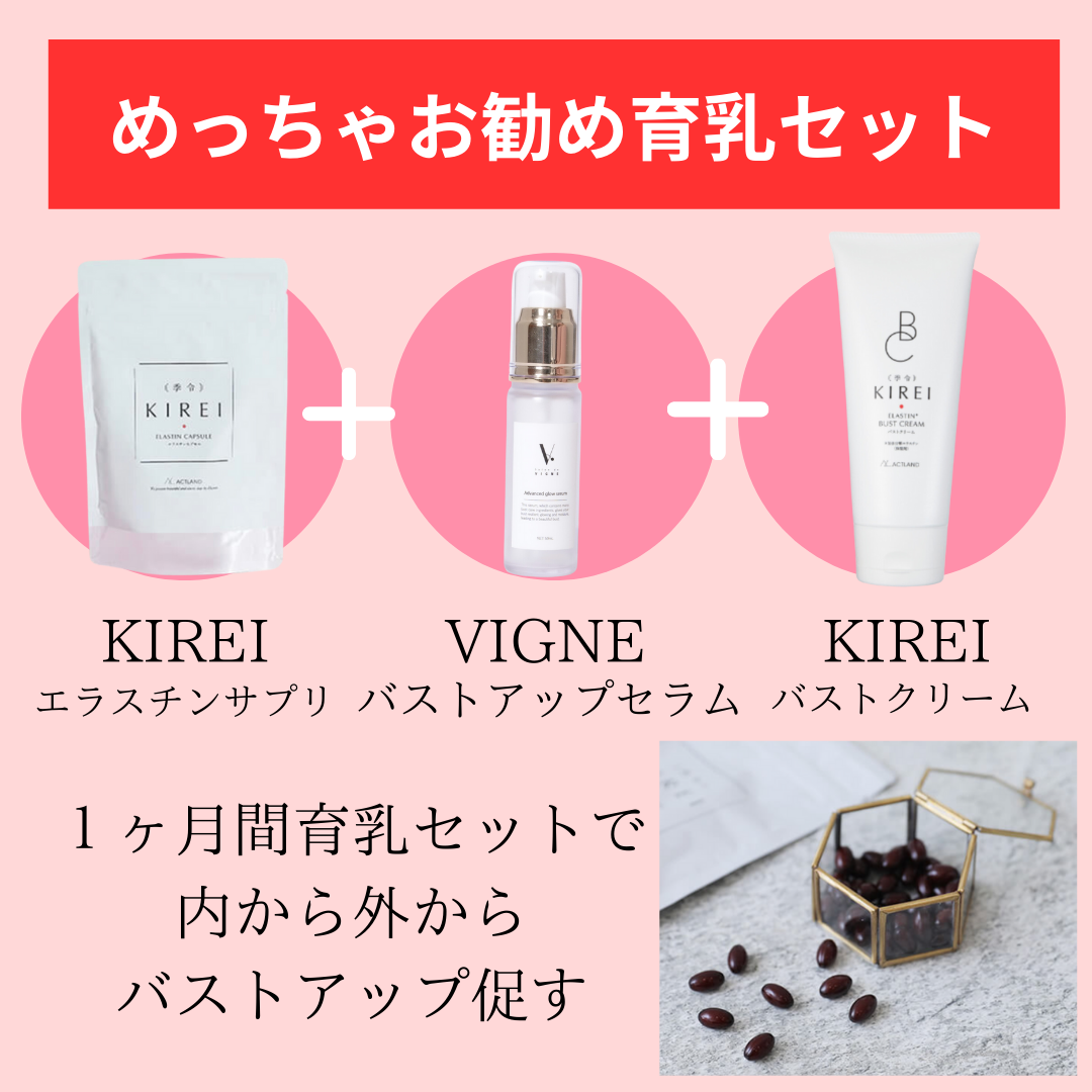 季令 KIREI エラスチンカプセル&バストクリーム セット 新品 A 【公式